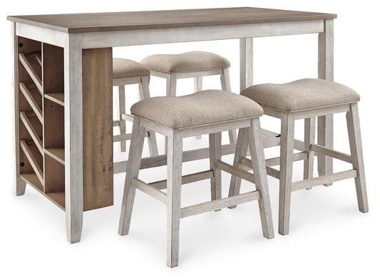 Skempton Counter Height Dining Table and 4 Barstools