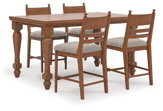 Chadworth Counter Height Dining Table and 4 Barstools