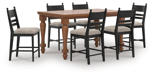 Chadworth Counter Height Dining Table and 6 Barstools