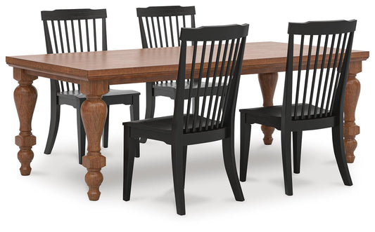 Chadworth Dining Table and 4 Chairs