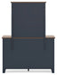 Landocken Full Panel Bed with Mirrored Dresser