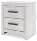Cayboni Full Panel Bed with Mirrored Dresser and Nightstand