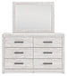 Cayboni Full Panel Bed with Mirrored Dresser