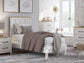 Linnocreek Twin Panel Bed with Mirrored Dresser, Chest and Nightstand