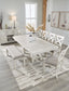 Robbinsdale Dining Table and 6 Chairs and Bench with Storage