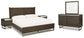 Arkenton Queen Panel Bed with Mirrored Dresser and 2 Nightstands