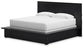 Londer California King Panel Bed with Mirrored Dresser and 2 Nightstands