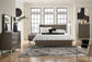Arkenton King Panel Bed with Mirrored Dresser, Chest and Nightstand