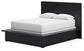 Londer Queen Panel Bed with Mirrored Dresser and Nightstand