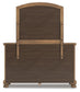 Vandenmore King Panel Bed with Mirrored Dresser, Chest and Nightstand