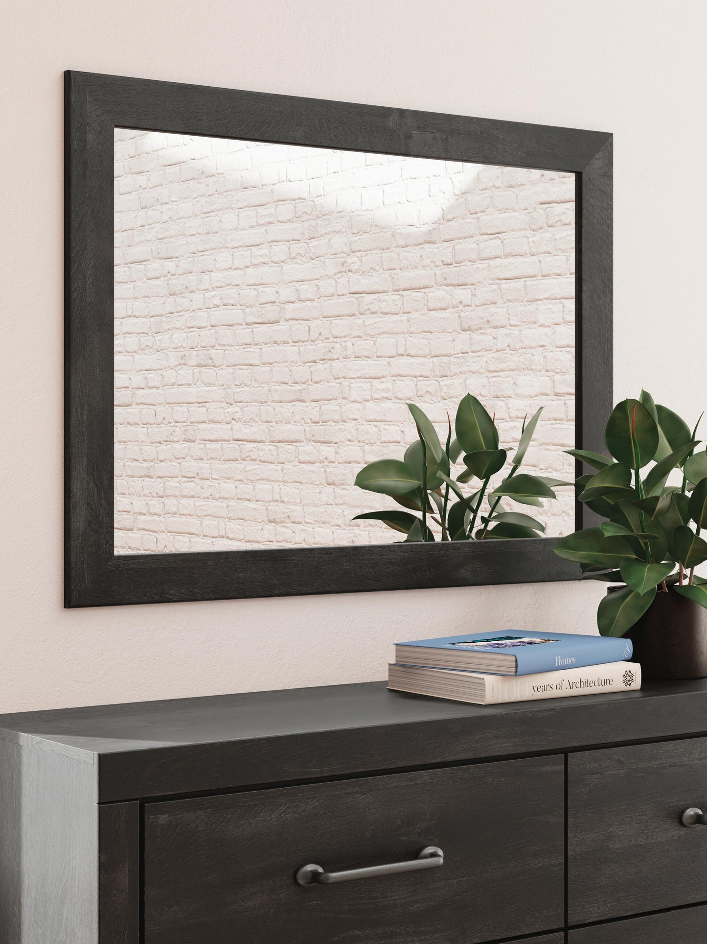 Delmorta Full Panel Bed with Storage, Dresser, Mirror, Chest and Nightstand