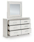 Birmonton King Upholstered Panel Platform Bed, Dresser, Mirror, Chest and Nightstand