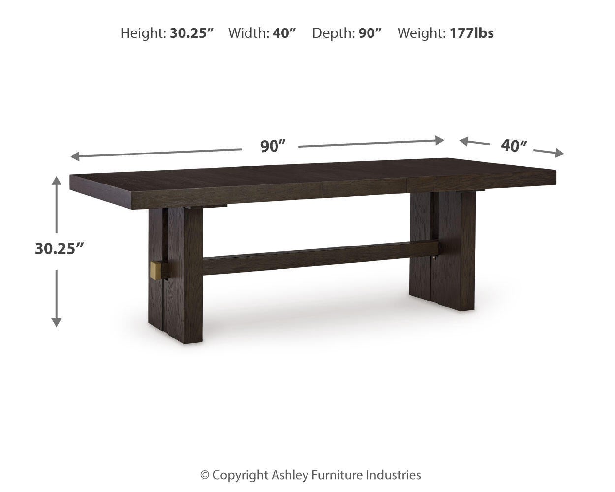 Burkhaus RECT Dining Room EXT Table