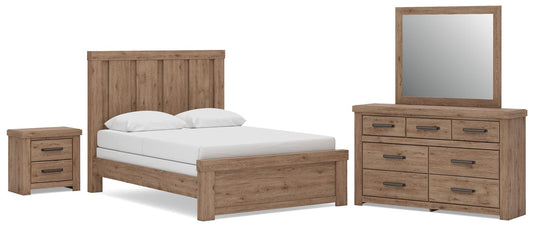 Garistyn Queen Panel Bed. Dresser, Mirror and Nightstand