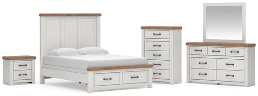 Savonport Queen Panel Storage Bed, Dresser, Mirror, Chest and Nightstand