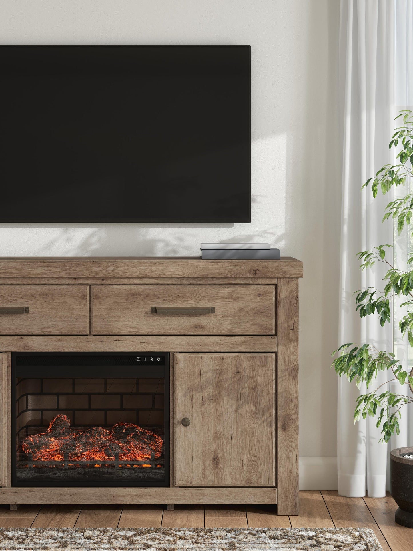 Garistyn 62" TV Stand with Electric Fireplace