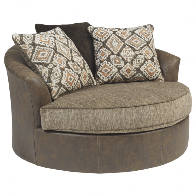 Abalone Oversized Swivel Accent Chair