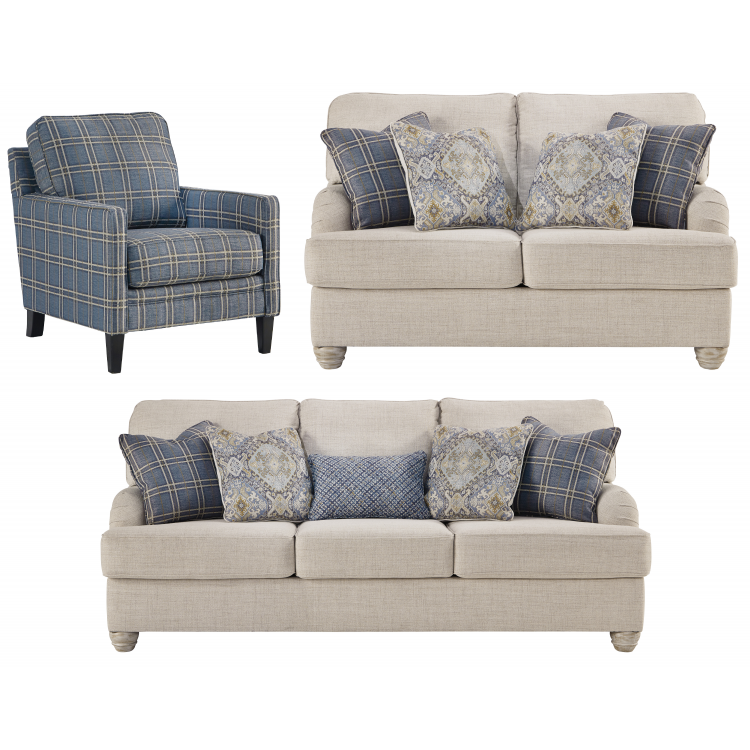 Traemore Sofa, Loveseat and Accent Chair
