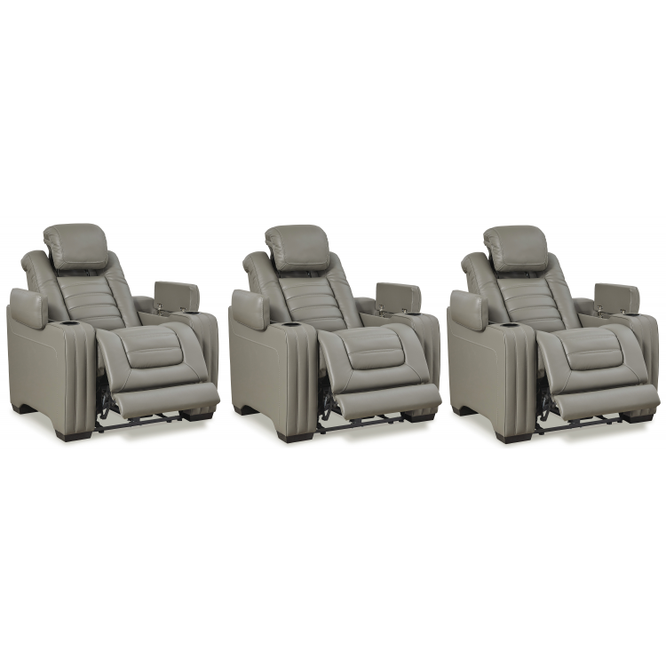 Backtrack 3pc Massage Power Home Theater Seating