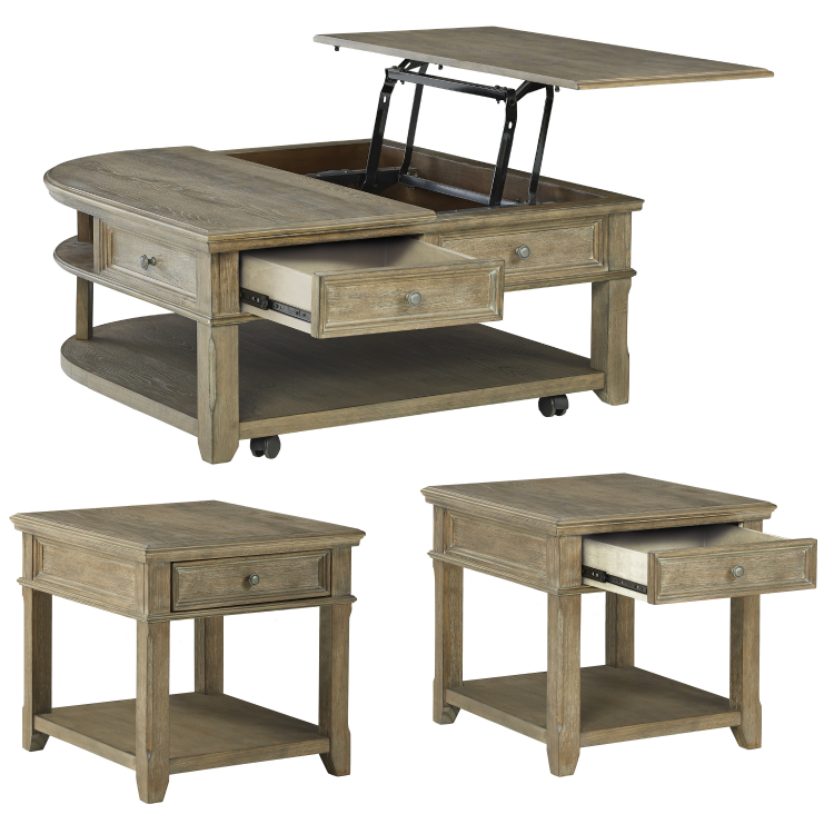 Janismore - 3pc Lift-Top Coffee Table Set