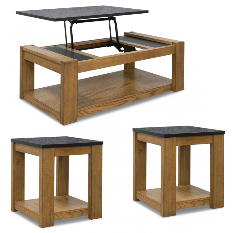 Quentina 3pc Coffee Table Set