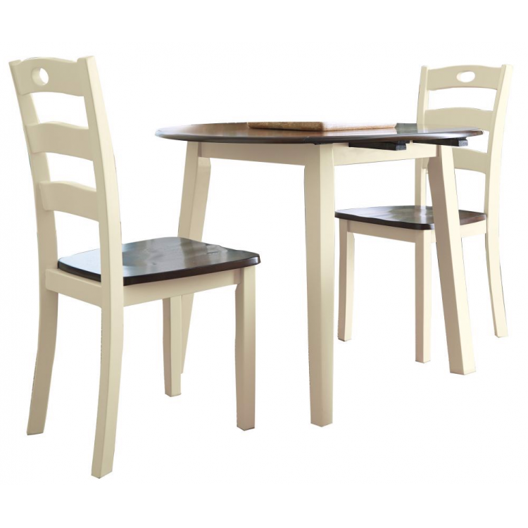 Woodanville 3pc Round Dining Room Table Set