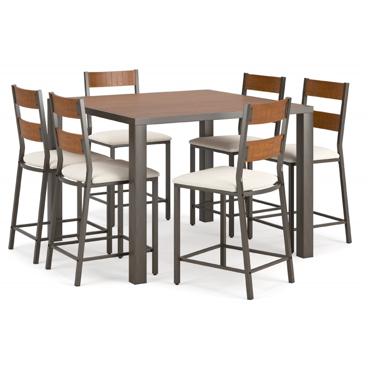 Stellany - 7pc Square Counter Table Set
