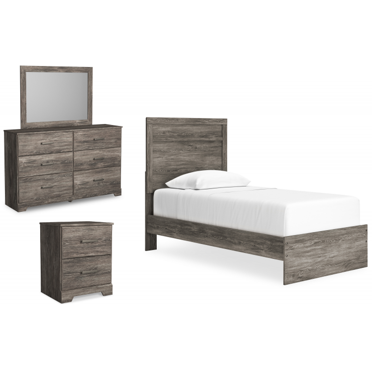 Ralinksi - 4pc Twin Panel Bed Set