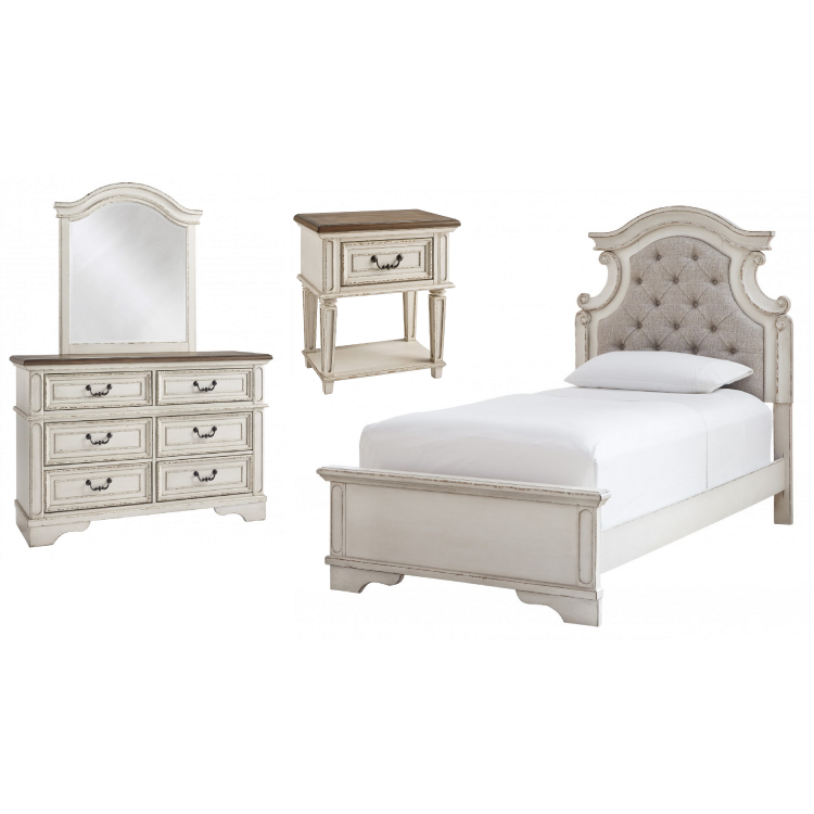 Realyn 4pc Twin Panel Bed Set