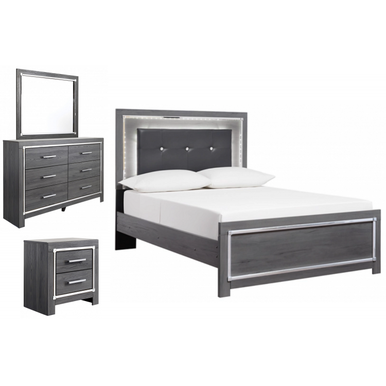Lodanna 4pc Full Panel Bed Set