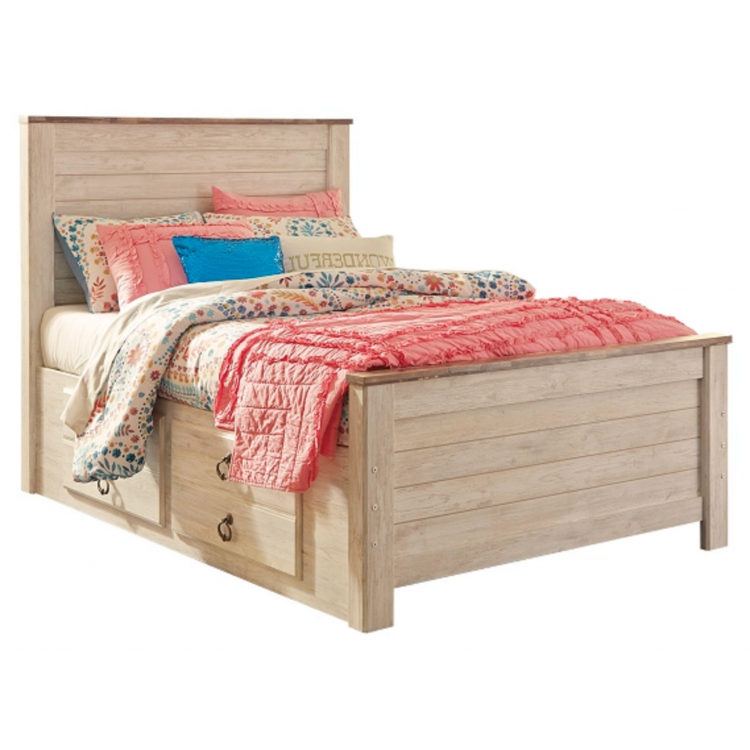 Willowton Full Panel Bed with 2 Storage Drawers