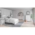 Altyra Queen Upholstered Bookcase Bed with Storage