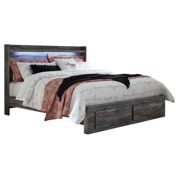Baystorm King Panel Bed With Footboard Storage