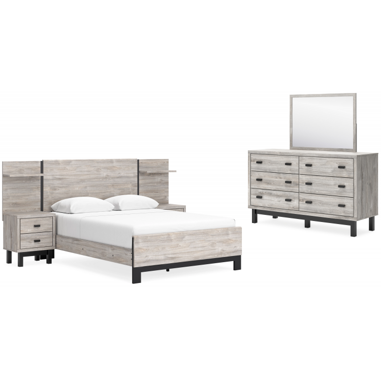 Vessalli 6pc Queen Panel Bed with Extensions