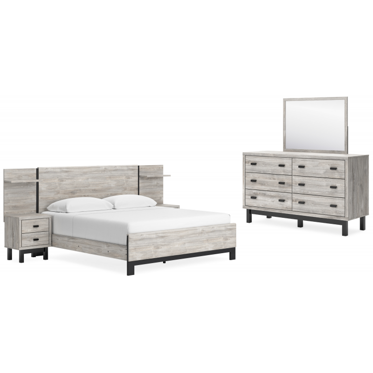 Vessalli 6pc King Panel Bed with Extensions