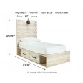 Cambeck Twin Panel Bed with 2 Storage Drawers