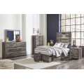 Drystan 4pc Twin Panel Bed Set with 2 Storage Drawers
