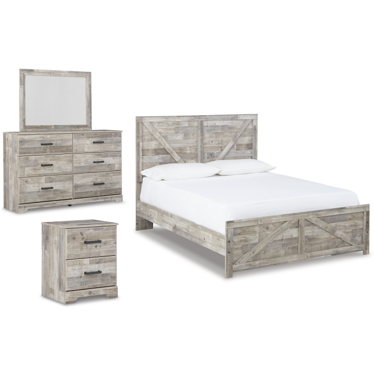 Hodanna - 4pc Queen Crossbuck Panel Bedroom Set