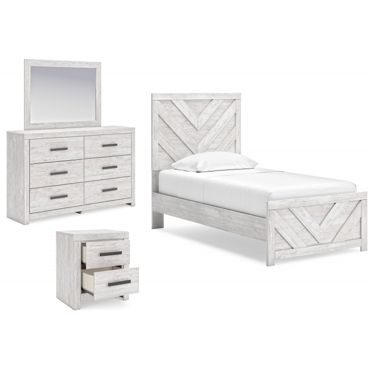 Cayboni 4pc Twin Panel Bedroom Set