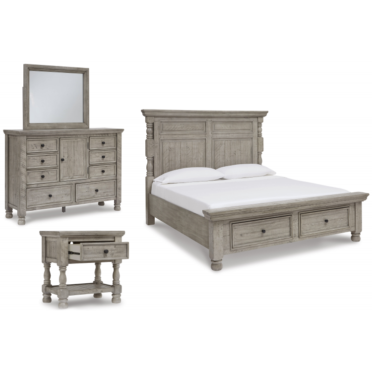 Harrastone 4pc California King Panel Bedroom Set