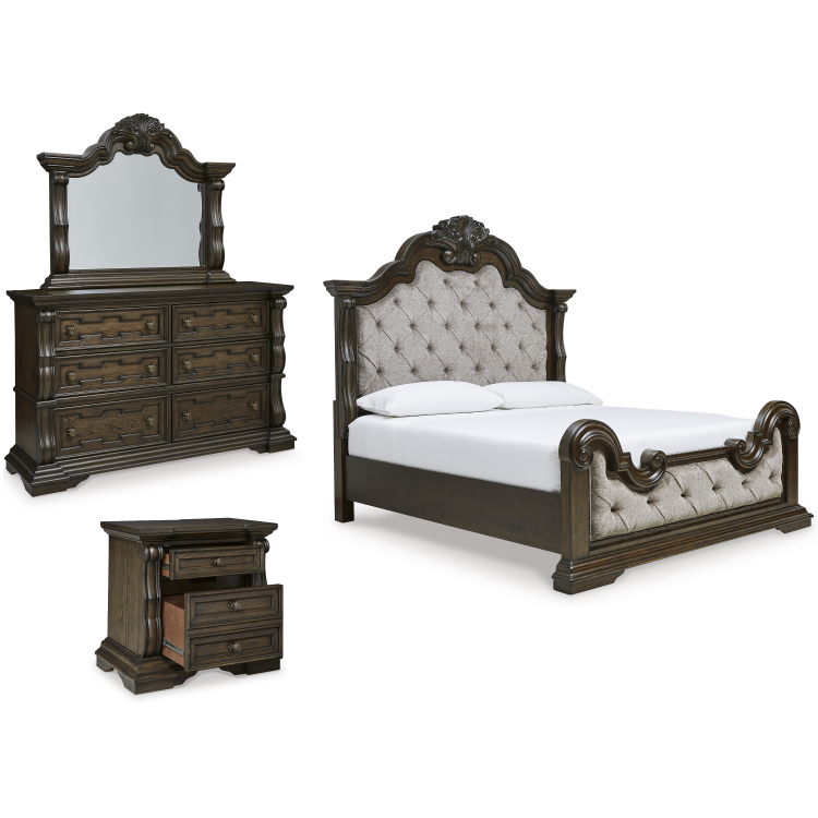 Maylee 4pc King Upholstered Bedroom Set