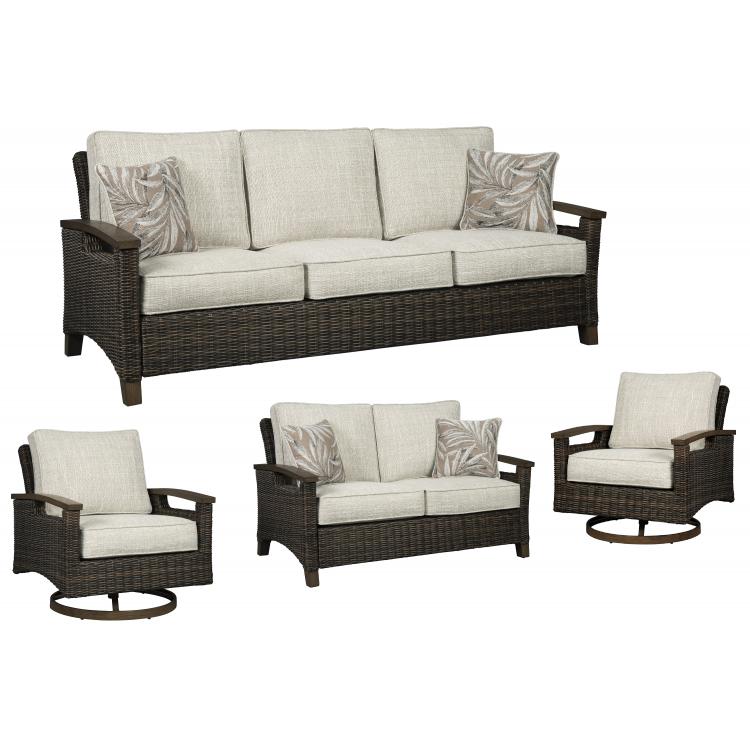 Paradise Trail 4pc Outdoor Seating Set