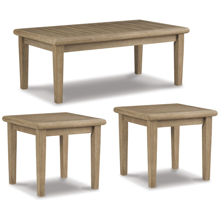Gerianne - 3pc Outdoor Coffee Table Set