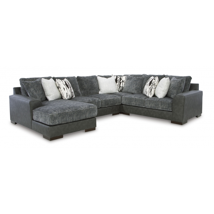 Larkstone - 4pc Sectional with Chaise
