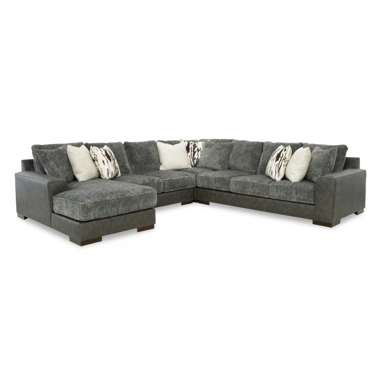 Larkstone - 4pc Sectional with Chaise