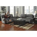 Austere Reclining Sofa and Loveseat Set