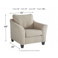 Abney Sofa Chaise Sleeper and Swivel Accent Chair Set