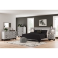 Vessalli 4pc King Panel Bed with Extensions Set