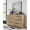 Hyanna 4pc King Panel Bedroom with 6 Drawers Set