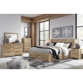 Hyanna 4pc King Panel Bedroom with 4 Drawers Set